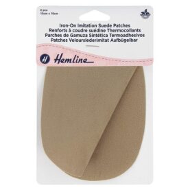 Renforts coudières suédine beige 15 × 10 cm - lot de 2