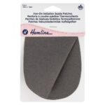 Renforts coudières suédine gris 15 × 10 cm - lot de 2