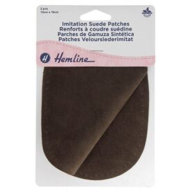 Renforts coudières suédine marron 15 × 10 cm - lot de 2