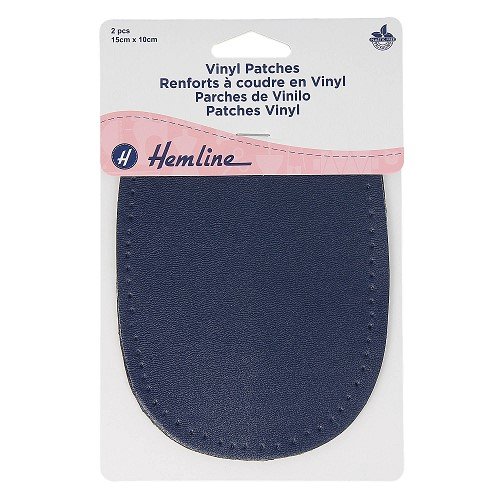 Renforts coudières vinyle bleu marine 15 × 10 cm - lot de 2 Renforts coudières vinyle bleu marine 15 × 10 cm - lot de 2