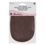 Renforts coudières vinyle marron 15 × 10 cm - lot de 2