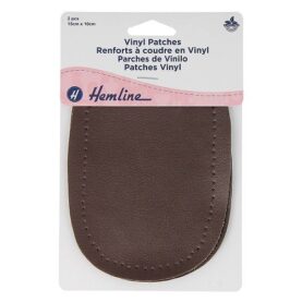 Renforts coudières vinyle marron 15 × 10 cm - lot de 2