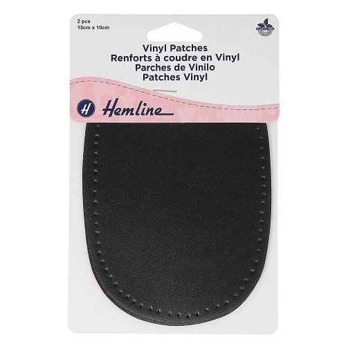 Renforts coudières vinyle noir 15 × 10 cm - lot de 2 Renforts coudières vinyle noir 15 × 10 cm - lot de 2