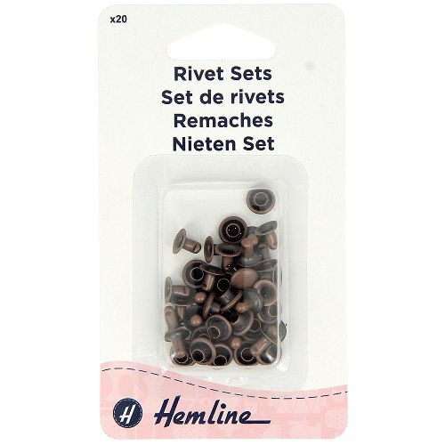 Rivets de jean 7 mm bronze - lot de 20 Rivets de jean 7 mm bronze - lot de 20