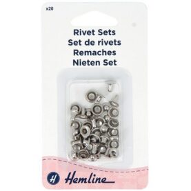 Rivets de jean 7 mm nickelés - lot de 20