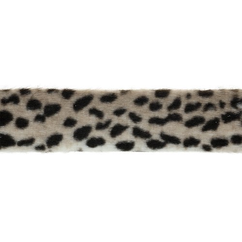 Ruban fausse fourrure 50 mm au mètre - Guépard Ruban fausse fourrure 50 mm au mètre - Guépard
