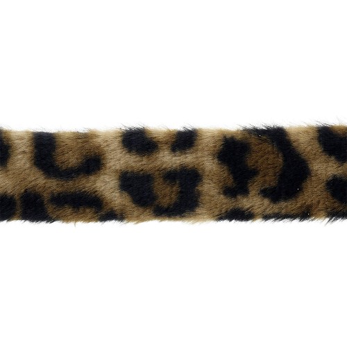 Ruban fausse fourrure 50 mm au mètre - Léopard Ruban fausse fourrure 50 mm au mètre - Léopard