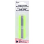 Ruban réfléchissant à coudre jaune - 2 m