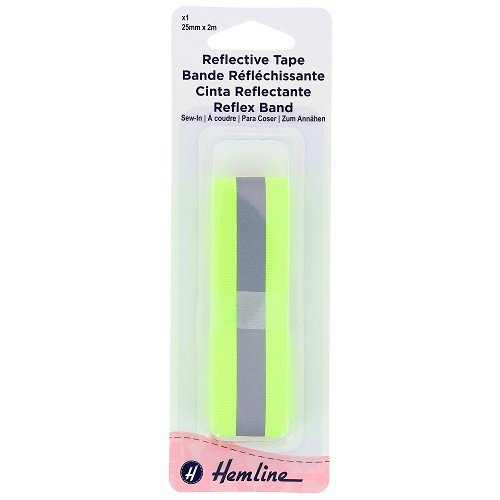 Ruban réfléchissant à coudre jaune - 2 m Ruban réfléchissant à coudre jaune - 2 m