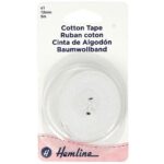 Ruban sergé coton 12 mm blanc - 5 m