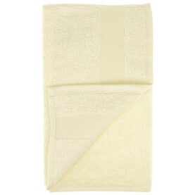 Serviette éponge à broder 30 × 50 cm - jaune pâle
