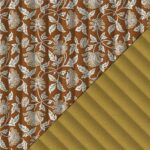 Tissu boutis matelassé réversible Aubane – Moutarde