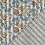 Tissu boutis matelassé réversible Jocelyne – Multicolore
