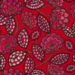 Toile de coton Aline édition Thevenon Paris - Fond rouge
