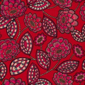 Toile de coton Aline édition Thevenon Paris - Fond rouge