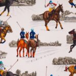 Toile de coton Estancia édition Thevenon Paris - Multicolore fond parchemin