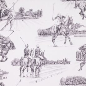 Toile de coton Estancia édition Thevenon Paris - Noir fond écru