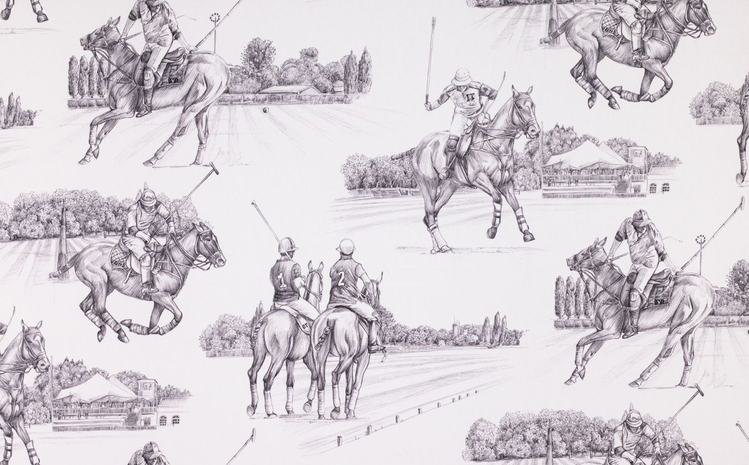 Toile de coton Estancia édition Thevenon Paris - Noir fond écru Toile de coton Estancia édition Thevenon Paris - Noir fond écru
