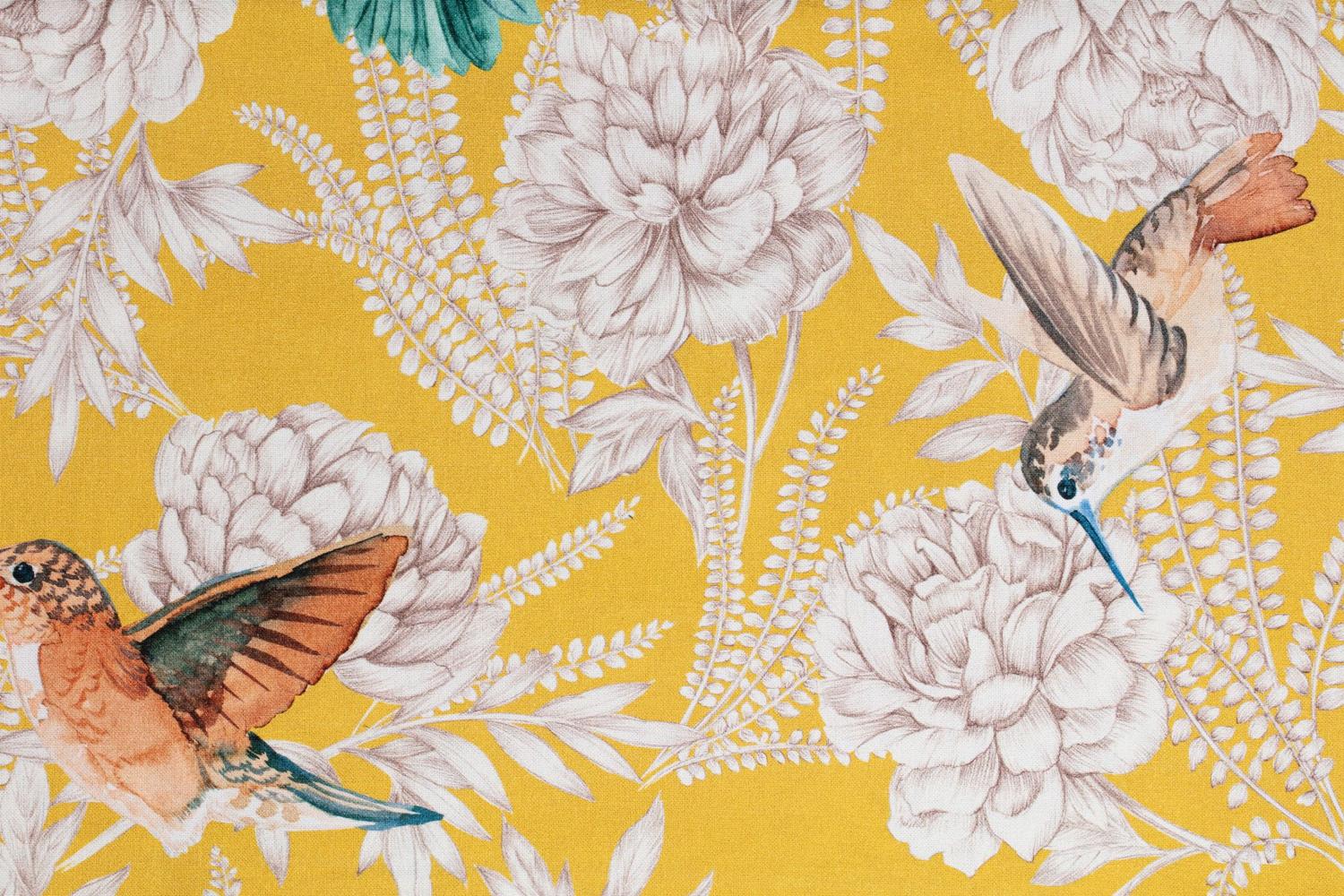 Toile de coton Forever édition Thevenon Paris - Fond jaune Toile de coton Forever édition Thevenon Paris - Fond jaune