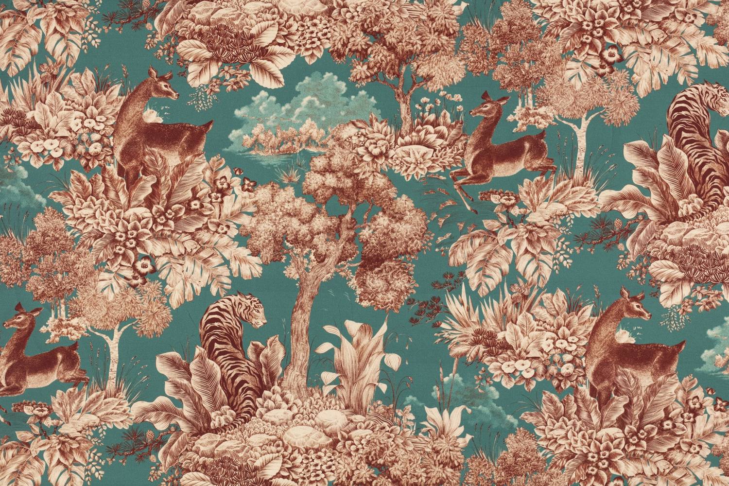 Toile de coton Gaïa édition Thevenon Paris - Malachite Toile de coton Gaïa édition Thevenon Paris - Malachite