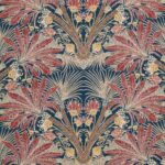 Toile de coton Grand Hôtel édition Thevenon Paris - Fond bleu canard