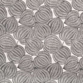 Toile de coton Harvest édition Thevenon Paris - Noir fond gris