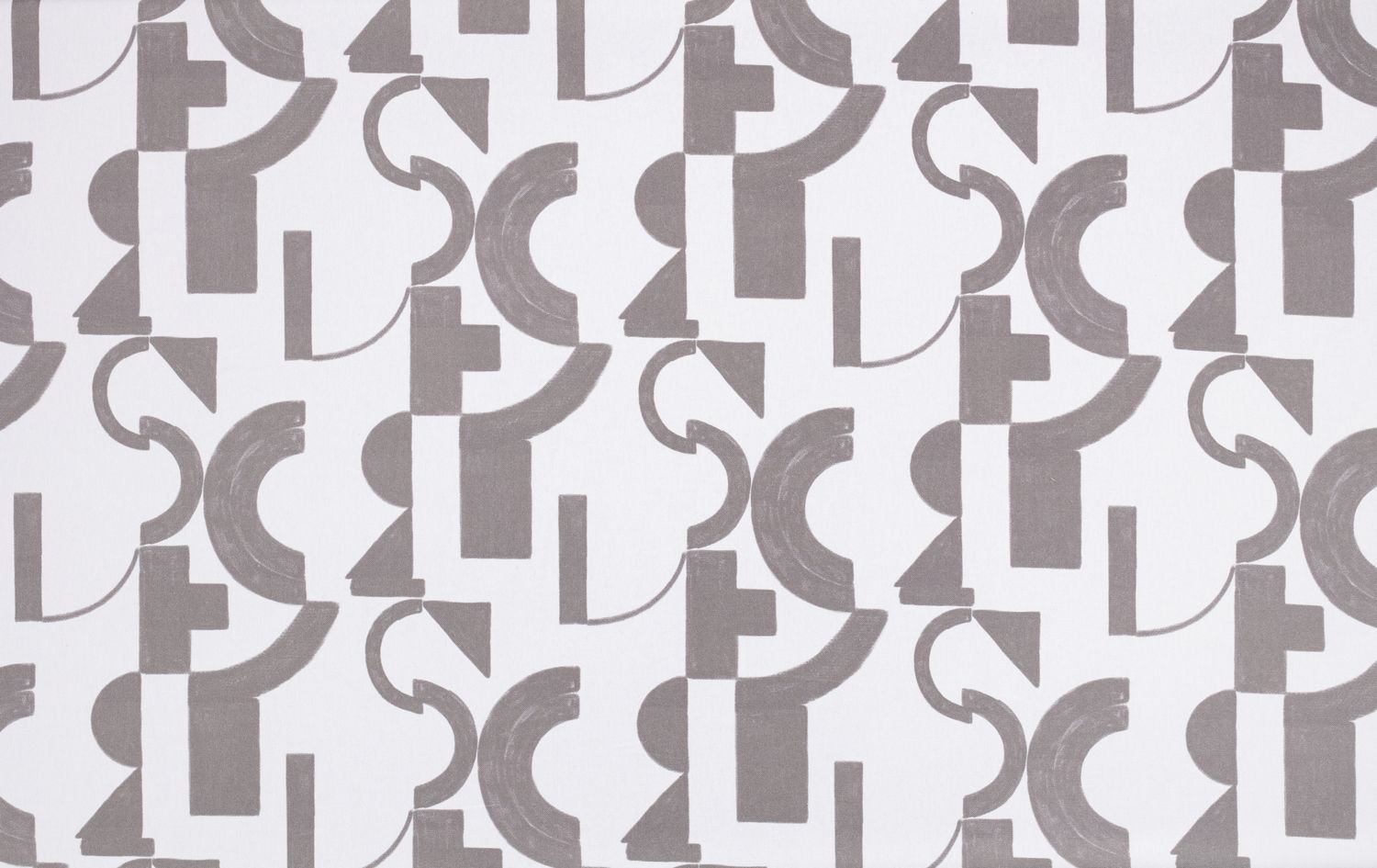 Toile de coton Héros édition Thevenon Paris - Taupe fond écru Toile de coton Héros édition Thevenon Paris - Taupe fond écru