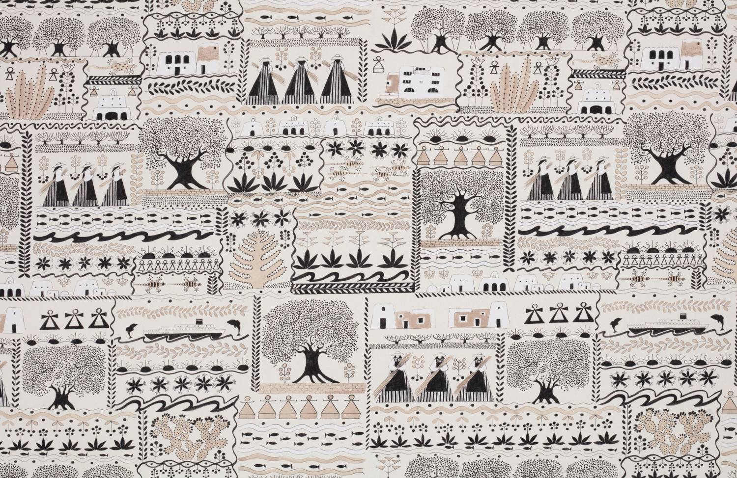 Toile de coton Ibiza édition Thevenon Paris - Naturel Toile de coton Ibiza édition Thevenon Paris - Naturel