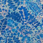 Toile de coton Jade édition Thevenon Paris - Bleu