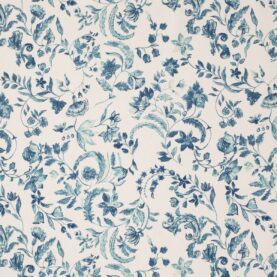 Toile de coton Lu édition Thevenon Paris - Prusse ivoire