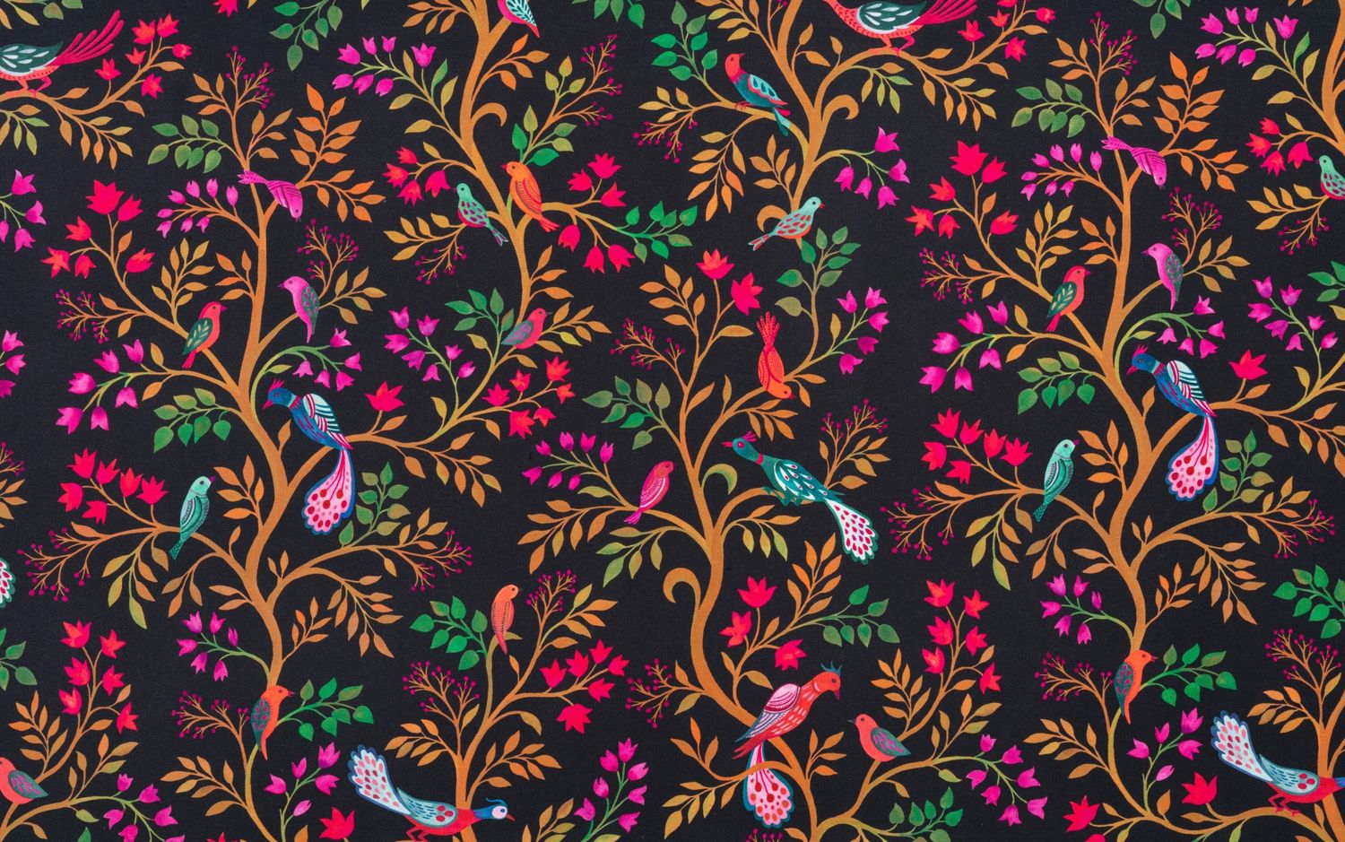 Toile de coton Mathilde édition Thevenon Paris - Fond noir Toile de coton Mathilde édition Thevenon Paris - Fond noir