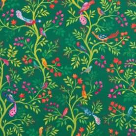 Toile de coton Mathilde édition Thevenon Paris - Fond vert