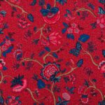 Toile de coton Monte Cristo édition Thevenon Paris - Fond framboise