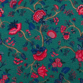 Toile de coton Monte Cristo édition Thevenon Paris - Fond vert émeraude
