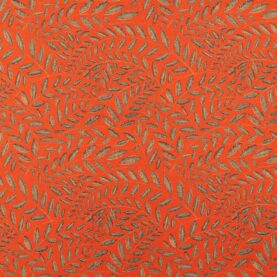 Toile de coton Muse édition Thevenon Paris - Fond orange