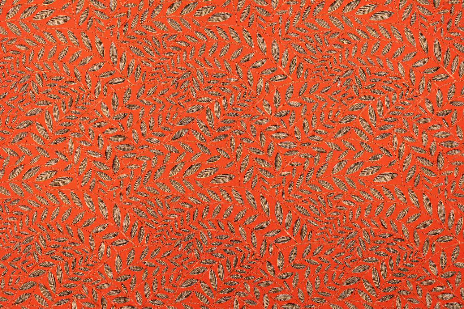 Toile de coton Muse édition Thevenon Paris - Fond orange Toile de coton Muse édition Thevenon Paris - Fond orange