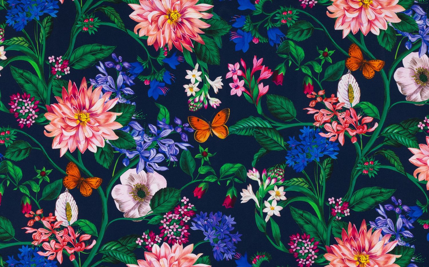 Toile de coton My World édition Thevenon Paris - Fond marine Toile de coton My World édition Thevenon Paris - Fond marine