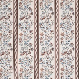 Toile de coton Natalia édition Thevenon Paris - Acajou acqua
