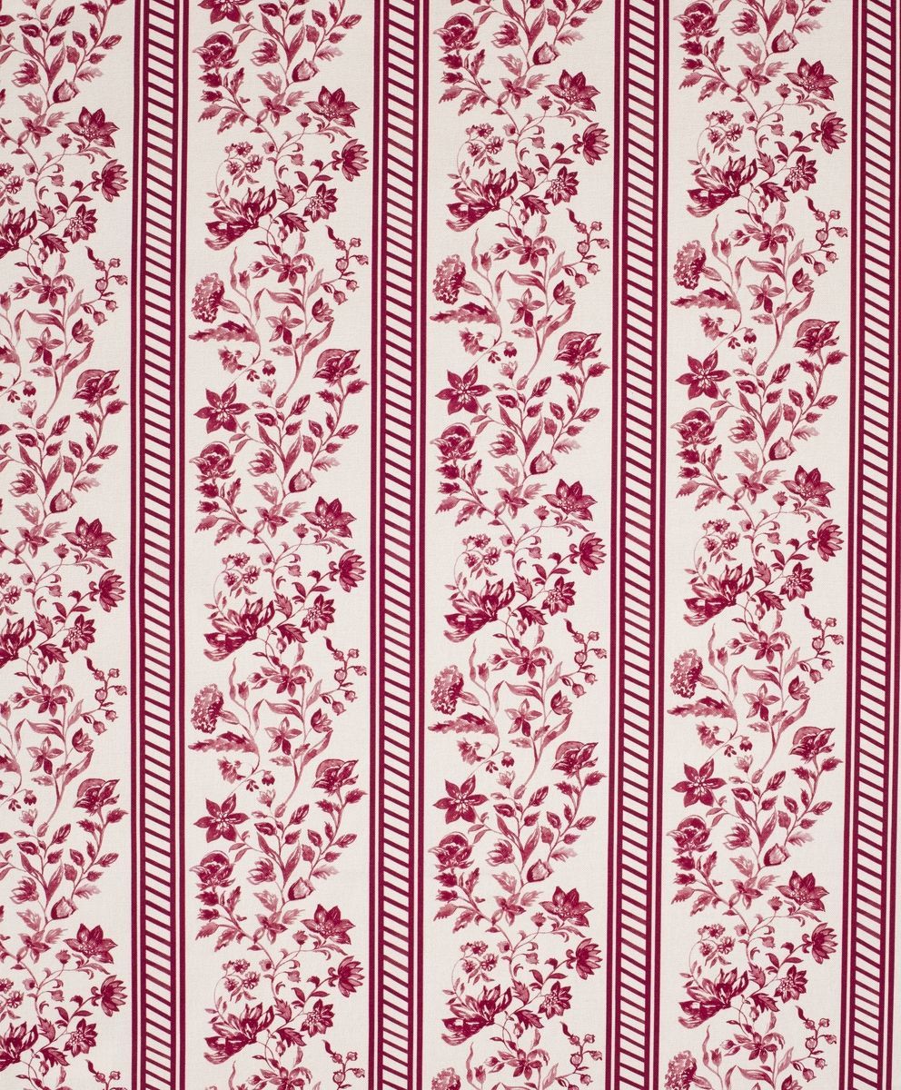 Toile de coton Natalia édition Thevenon Paris - Framboise Toile de coton Natalia édition Thevenon Paris - Framboise