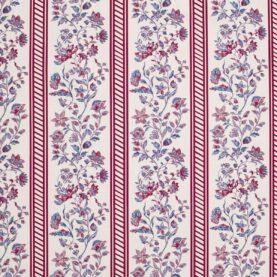 Toile de coton Natalia édition Thevenon Paris - Rouge bleu