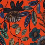 Toile de coton Orphée édition Thevenon Paris - Fond orange