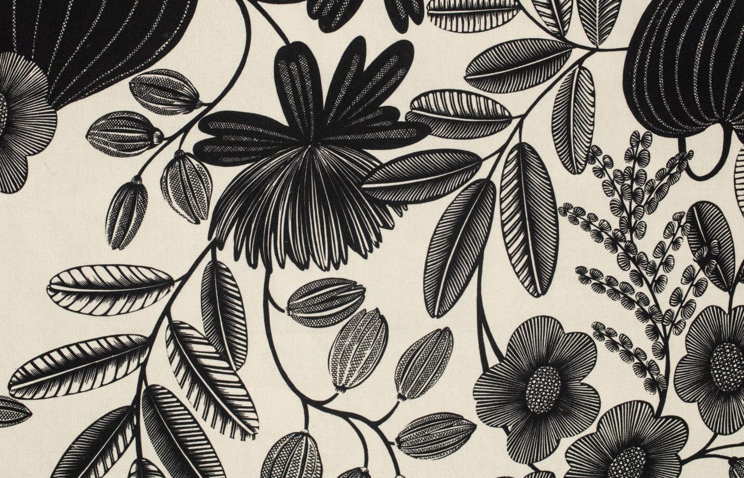 Toile de coton Orphée édition Thevenon Paris - Noir fond vanille Toile de coton Orphée édition Thevenon Paris - Noir fond vanille