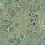Toile de coton Phoenix édition Thevenon Paris - Fond vert d'eau