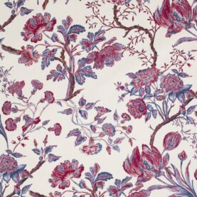 Toile de coton Valençay édition Thevenon Paris - Rouge bleu