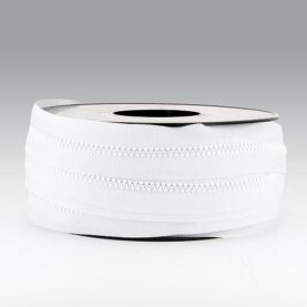 Fermeture à glissière au mètre injectée n° 5 – Blanc