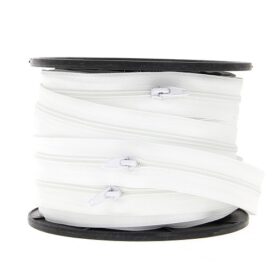 Fermeture à glissière au mètre spirale n° 5 – Blanc