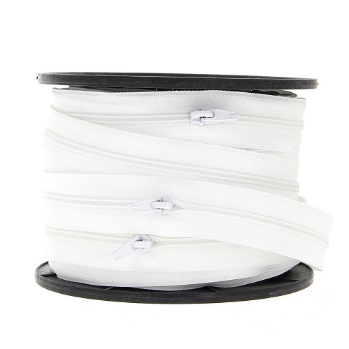 Fermeture à glissière au mètre spirale n° 5 – Blanc Fermeture à glissière au mètre spirale n° 5 – Blanc