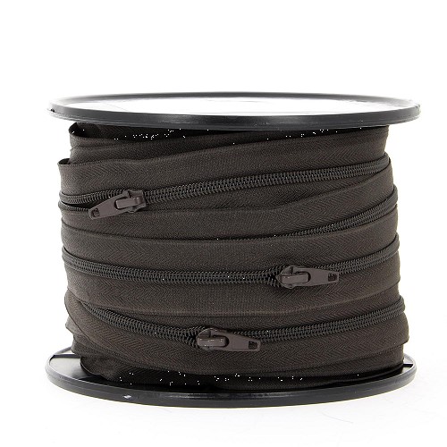 Fermeture à glissière au mètre spirale n° 5 – Marron foncé Fermeture à glissière au mètre spirale n° 5 – Marron foncé