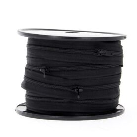 Fermeture à glissière au mètre spirale n° 5 – Noir