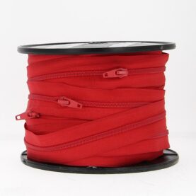 Fermeture à glissière au mètre spirale n° 5 – Rouge